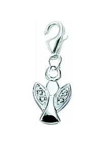 Charm-Einhänger ADELIA ́S "925 Silber Charms Anhänger Engel mit Zirkonia" silberfarben (silber) Damen 925 Sterling Silber mit Zirkonia Silberschmuck für