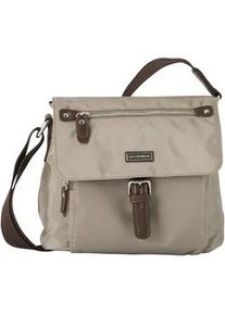 Umhängetasche Tom Tailor "Rina" Gr. B/H/T: 22,5cm x 19cm x 9cm, beige Damen Taschen aus leichtgewichtigem Nylon und aufwändig gewebten Gurtband