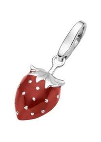 Charm-Einhänger Giorgio Martello MILANO "Erdbeere, Silber 925" Charms rot Damen