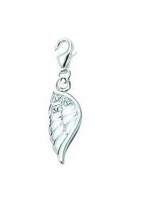 Charm-Einhänger ADELIA ́S "925 Silber Charms Anhänger Flügel" silberfarben (silber) Damen mit Zirkonia Silberschmuck für