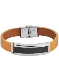 Edelstahlarmband ADELIA ́S "Herren Armband aus Edelstahl 21 cm" Armbänder Gr. 21, Edelstahl, braun Herren