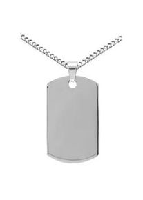 Kette mit Anhänger Firetti "Schmuck Geschenk, Halskette Dog Tag Anlass Geburtstag Weihnachten" Halsketten Gr. Edelstahl, L: 50cm, silberfarben (edelstahlfarben) Herren