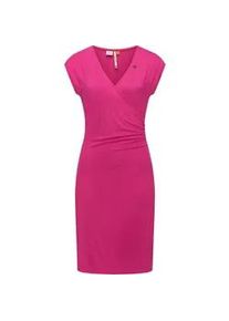 Etuikleid Ragwear "Crupi" Gr. M (38), Normalgrößen, pink (magenta) Damen Kleider Etuikleid figurbetontes Sommerkleid mit Raffung an der Taille