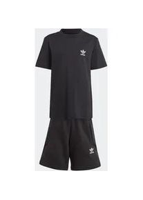 T-Shirt & Shorts Adidas ORIGINALS "SHORT TEE SET" Gr. 104, schwarz Kinder KOB Set-Artikel