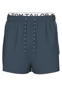 Badehose Tom Tailor Gr. XXL, N-Gr, blau (navy) Herren Badehosen Kordel mit Logodruck