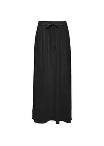 Maxirock Only "ONLMETTE LIFE HW LONG SKIRT WVN" Gr. L (40), schwarz Damen Röcke