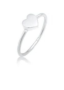 Fingerring Elli "Herz Liebe Valentinstag Zeitlos 925 Silber" Fingerringe Gr. 56mm, ohne Stein, Silber 925 (Sterlingsilber), silberfarben (silber) Damen