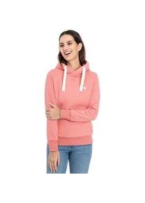 Kapuzensweatshirt DEPROC ACTIVE "HildaCMYK II WOMEN" Gr. 44 (L), rosa Damen Sweatshirts weiche Fleecejacke mit Kängurutasche