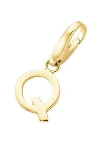 Charm Buchstabe Giorgio Martello MILANO "Buchstabe Q, Silber 925" Charms goldfarben (gold) Damen