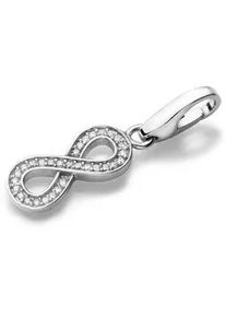 Charm-Einhänger Giorgio Martello MILANO "Infinity (Unendlichkeit) mit Zirkonia, Silber 925" Charms silberfarben (silber) Damen