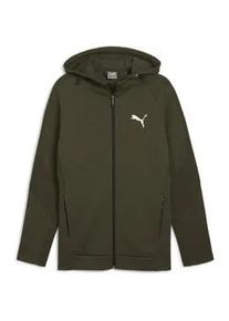 Sweatjacke Puma "EVOSTRIPE Kapuzenjacke Herren" Gr. XS, grün (schwarz olive grün) Herren Sweatjacken