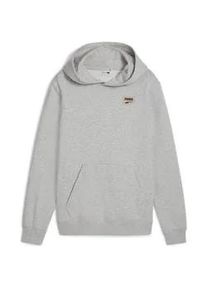 Hoodie Puma "DOWNTOWN Graphic Jungen" Gr. 140, grau (light gray heather) Kinder Sweatshirts