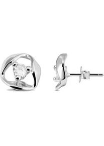 Paar Ohrstecker ADELIA ́S "Damen aus 925 Silber mit Zirkonia" Ohrringe Gr. Damen, silberfarben (silber) Damen