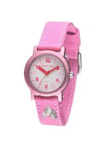 Quarzuhr Jacques Farel "ORG 8821, Pferdeuhr" Armbanduhren rosa Kinder Kinderuhr, Mädchenuhr, ideal auch als Geschenk, mit Pferdemotiv