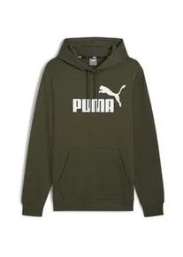 Hoodie Puma "Essentials Big Logo Herren" Gr. XL, grün (schwarz olive grün) Herren Sweatshirts