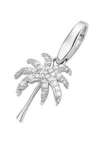 Charm Blume Giorgio Martello MILANO "Palme mit Zirkonia, Silber 925" Charms weiß Damen