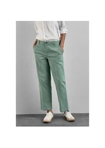 Chinos Street One Gr. 46, Länge 28, grün (seafoam green) Damen Hosen mit Bügelfalte