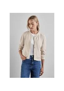 Cardigan Street One Gr. 44, beige (smooth sand beige) Damen Strickjacken im soften Baumwoll-Mix