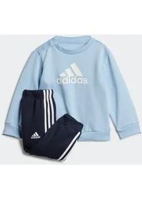 Trainingsanzug Adidas SPORTSWEAR "I BOS LOGO JOG" Gr. 74, blau (clear sky / white) Kinder Sportanzüge