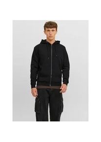 Jack & Jones Kapuzensweatjacke JACK & JONES "JJEBRADLEY SWEAT ZIP HOOD NOOS" Gr. XS, schwarz Herren Sweatjacken mit Kapuze