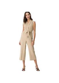 Overall Zero "Zero Jumpsuit mit Bindegürtel" Gr. 36, Normalgrößen, beige (irish cream) Damen Overalls Wickeldesign