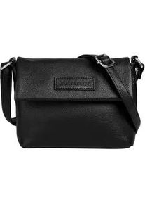 Umhängetasche Bruno Banani Gr. B/H/T: 19cm x 15cm x 5cm onesize, schwarz Damen Taschen echt Leder