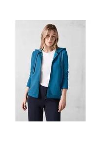 Cardigan Cecil Gr. L (42), blau (celestial aqua blue) Damen Strickjacken mit Materialmix