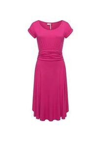 Sommerkleid Ragwear "Yvone Solid" Gr. M (38), Normalgrößen, pink (magenta) Damen Kleider leichtes Jersey-Kleid mit Taillengürtel