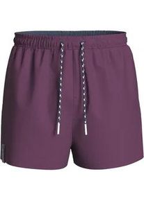 Badehose Tom Tailor Gr. M, N-Gr, lila (aubergine) Herren Badehosen mit gemusterten Kordeln