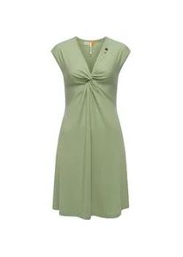 Jerseykleid Ragwear "Comfrey Solid" Gr. XXL (44), Normalgrößen, grün (hellgrün) Damen Kleider stylisches Sommerkleid mit tiefem V-Ausschnitt