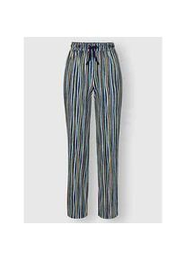 wäschepur Pyjamahose WÄSCHEPUR Gr. 44/46, Normalgrößen, bunt (marine, ocker, gestreift) Damen Hosen