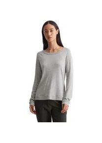 Marc O'Polo Langarmshirt MARC O'POLO "aus Organic Cotton" Gr. XS, grau Damen Shirts