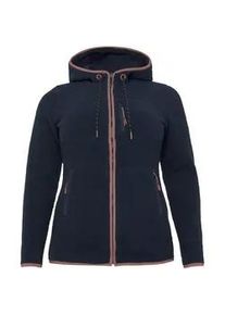 Fleecejacke Polarino "Große Größen" Gr. 44, blau (marine) Damen Jacken Atmungsaktiv und wärmend