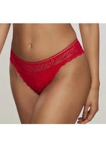 String Lascana "Tiziana" Gr. 40/42, rot Damen Unterhosen mit anteilig recycelter Spitze