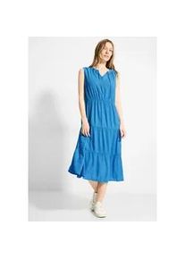 Midikleid Cecil Gr. XXL (46), US-Größen, blau (azure blau) Damen Kleider mit Volant