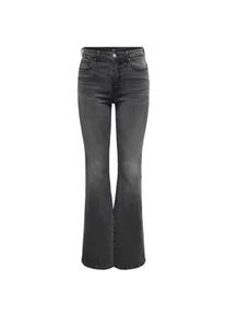 Bootcut-Jeans Only "ONLPAOLA HW FLARED DNM ANA X" Gr. M (38), Länge 32, grau (grey denim) Damen Jeans