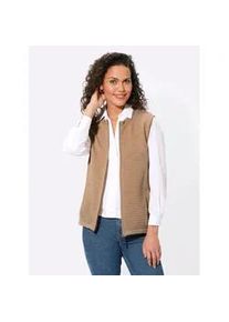 Strickweste Casual Looks Gr. 52, braun (camel) Damen Westen