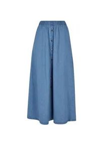 Sommerrock Urban Classics "Urban Classics Damen Ladies Long Wide Light Denim Skirt" Gr. 5XL, blau (skyblau washed) Damen Röcke