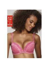 Balconnet-BH Petite Fleur Gr. 70, Cup D, pink (pink + weiß) Damen BHs mit hübscher Spitze, Dessous