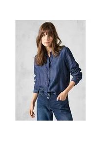 Jeansbluse Cecil Gr. XL (44), blau (mid wash) Damen Blusen im Streifen-Design