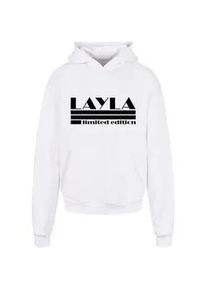 Kapuzensweatshirt Merchcode "Merchcode Herren Layla - Limited Edition Heavy Hoody" Gr. L, weiß Herren Sweatshirts