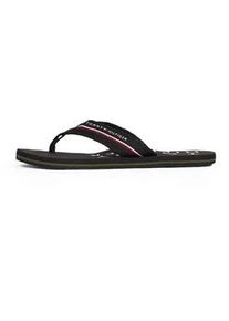 Zehentrenner Tommy Hilfiger "TOMMY WEB BEACH SANDAL" Gr. 44, schwarz Herren Schuhe Dianette, Sommerschuh, Badeschuh mit Logoschriftzug