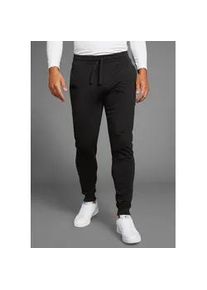 MAN'S WORLD Jogginghose MAN'S WORLD "CIRCULAR COLLECTION" Gr. XXXL (64/66), N-Gr, schwarz Herren Hosen Bestseller