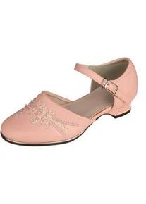 Ballerina Family Trends "elegant mit Schmetterling" Gr. 24, rosa (rot) Kinder Schuhe Spangenpumps Riemchenballerina Schnallenschuh Brautschuh verstellbare Einhängeschließe