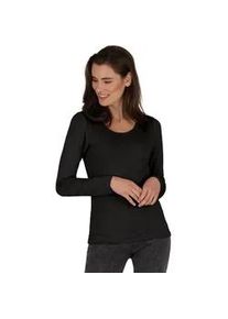 Longsleeve TRIGEMA "TRIGEMA Shirt aus Viskose Langarm" Gr. XXL, schwarz Damen Shirts