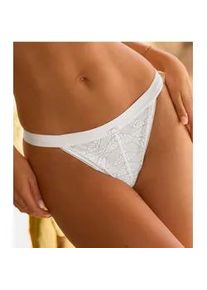 Tanga Vivance Gr. 32/34, beige (cream) Damen Unterhosen rundherum aus leicht transparenter Spitze