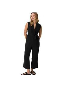 Overall Zero "Zero Jumpsuit mit Bindegürtel" Gr. 36, Normalgrößen, schwarz (black beauty) Damen Overalls Wickeldesign