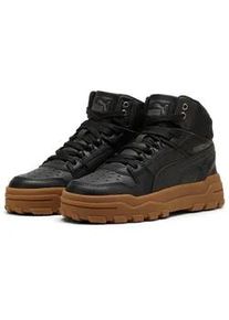 Winterboots Puma "REBOUND ABRUPT JR" Gr. 37,5, schwarz (Puma schwarz, shadow gray, gum) Damen Schuhe Sneaker, Schnürboots, Winterschuhe