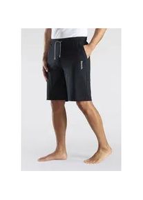 Sweatshorts BENCH. LOUNGEWEAR Gr. 52/54 (L), N-Gr, schwarz Herren Hosen mit seitlichen Taschen