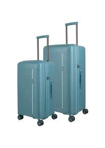 Trolleyset Travelite "ROOMER M/L" blau (aqua) Koffer-Sets Kofferset Aufgabegepäck Reisekoffer Volumenerweiterung